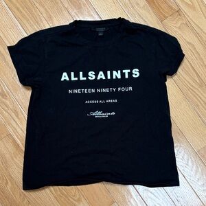 All Saints Black Crew Neck Tee